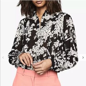 ✨ Gorgeous REISS Black & White Floral Blouse Sz6 ✨